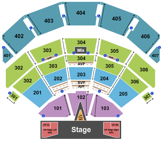 Park Theater Seating Chart For Aerosmith